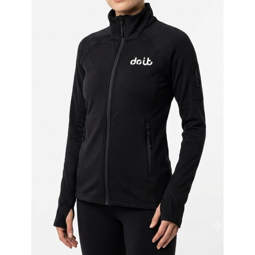 The North Face Mountain Peaks Black Fleece Full-Zip Jacket Size S Small